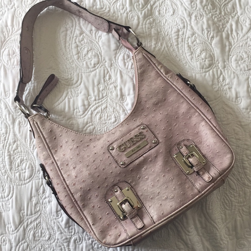 Light Purple Ostrich GUESS Purse